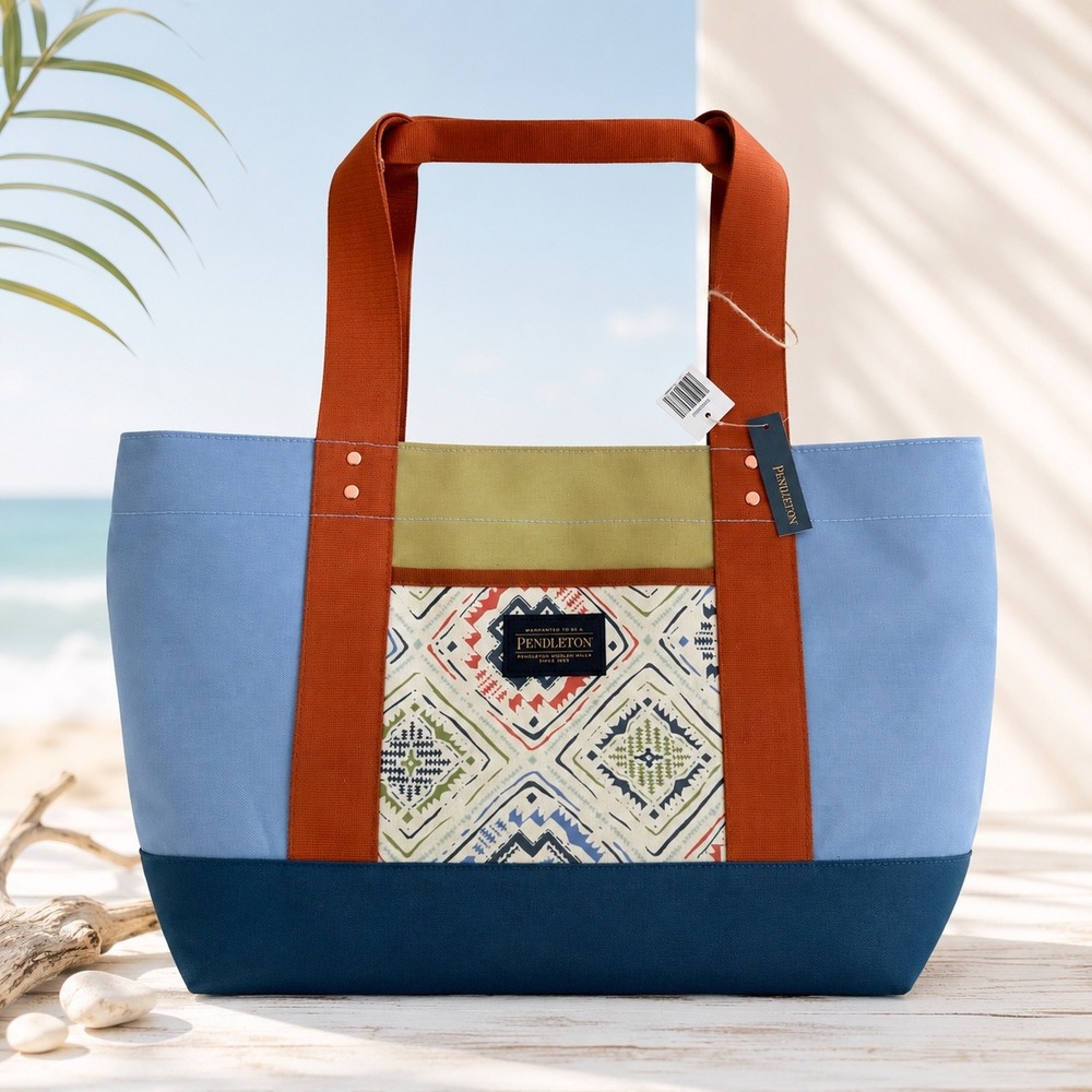 Pendleton Harding Beach Tote NWT Southwestern Colorblock Western Heritage